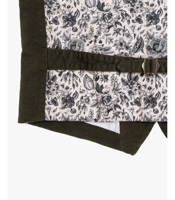 Velvet waistcoat with patterned lining