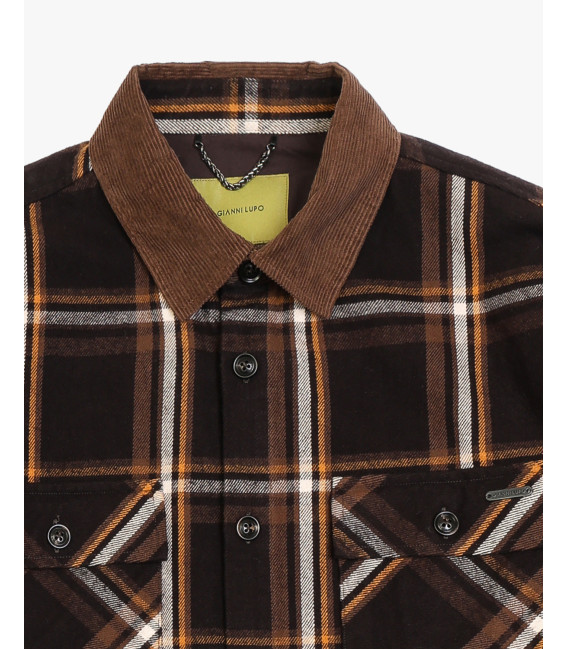 Overshirt in flanella a quadri