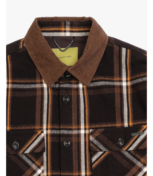 Overshirt in flanella a quadri