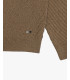 Maglione a coste diagonali con collo a zip