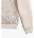 Faux-leather jacket with ribbed sleeves