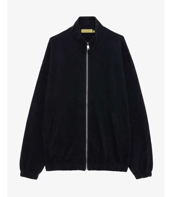 High-neck full-zip sweatshirt