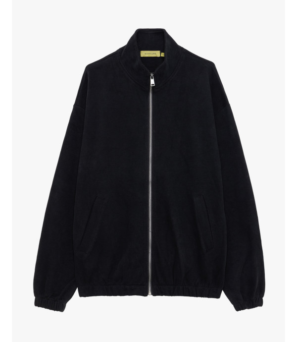 High-neck full-zip sweatshirt
