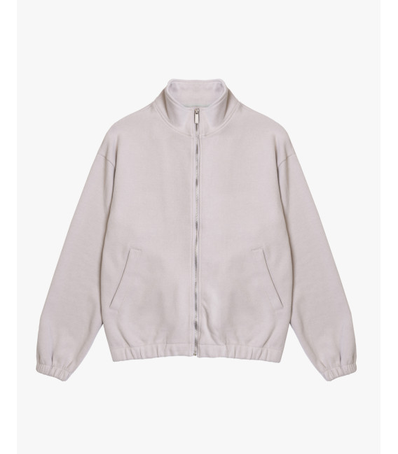 High-neck full-zip sweatshirt