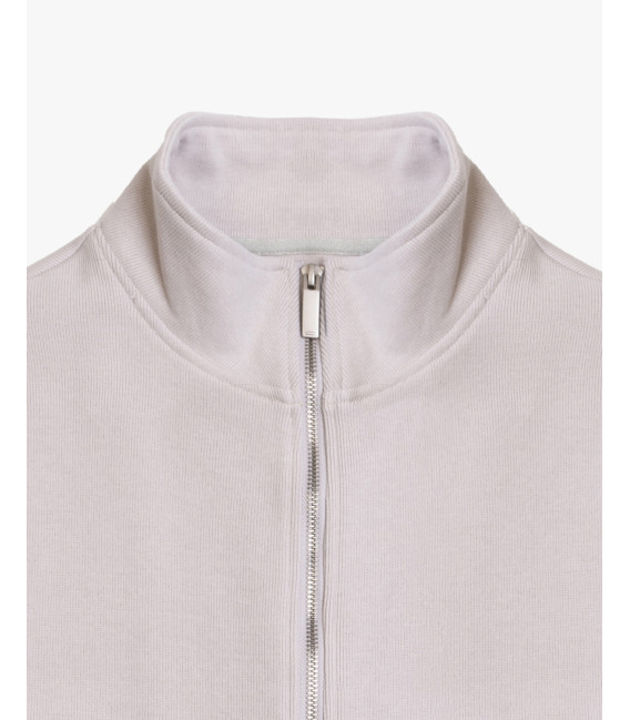 High-neck full-zip sweatshirt