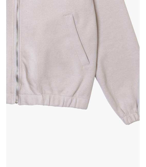 High-neck full-zip sweatshirt