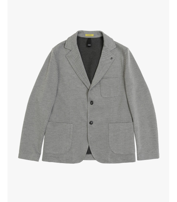 Single-breasted blazer in textured fabric