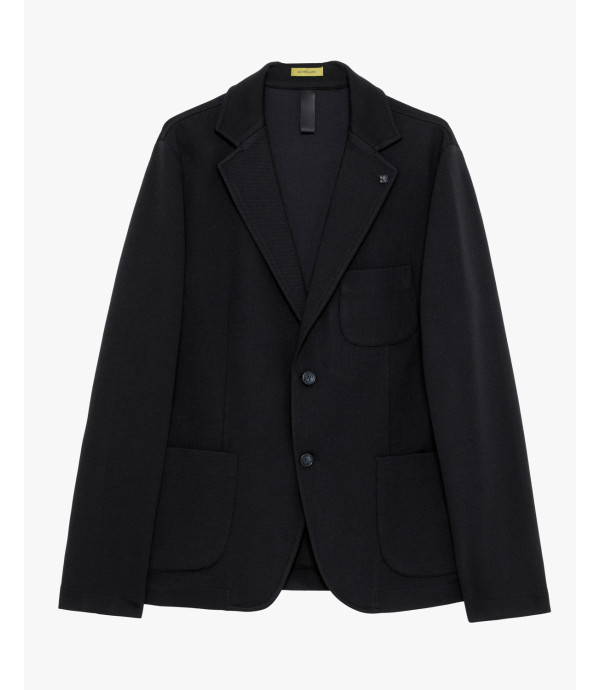 Single-breasted blazer in textured fabric