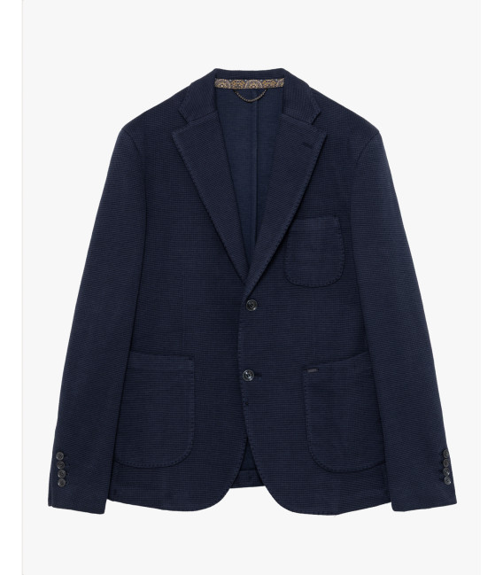Single-breasted blazer in textured fabric