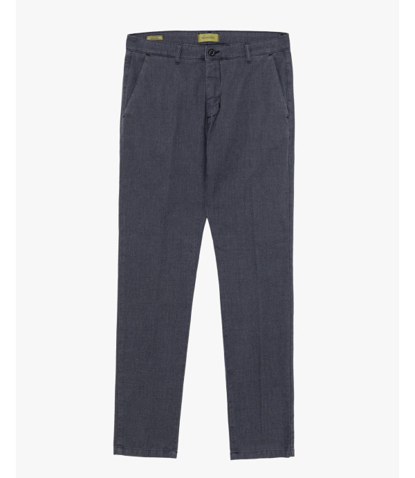 Pantaloni in cotone effetto puntinato