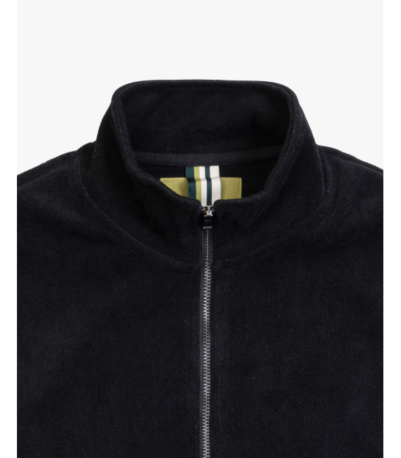 Zipped sweater in chenille