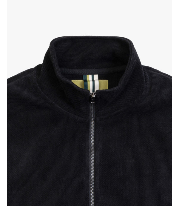 Zipped sweater in chenille