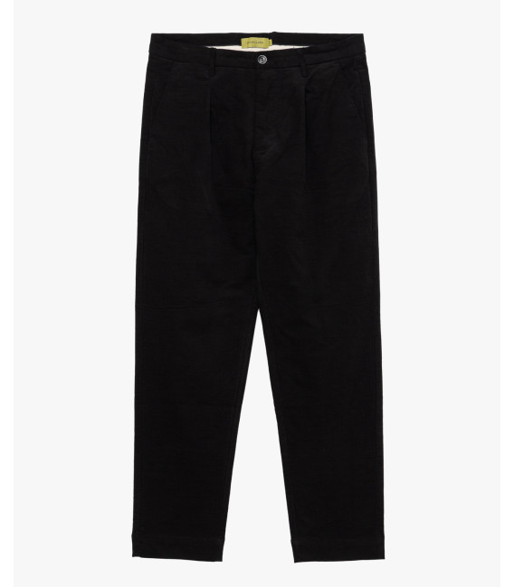 Cotton trousers with dotted effect