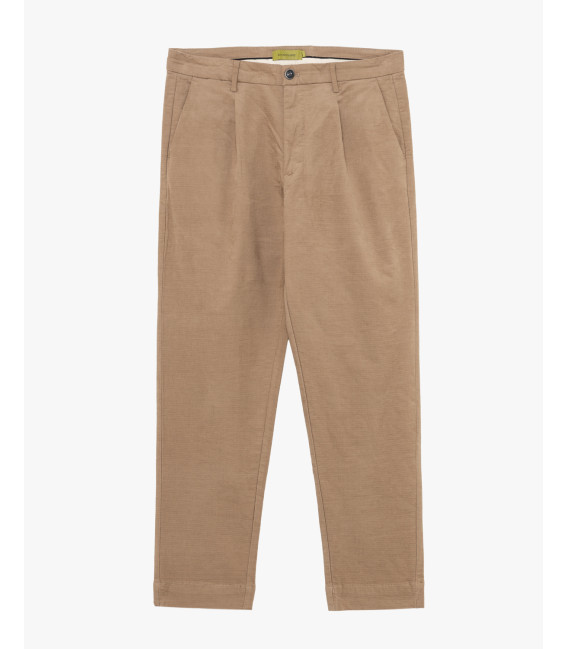 Cotton trousers with dotted effect