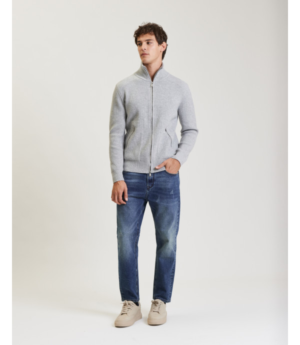 Jeans MIKE carrot cropped fit con abrasioni