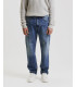 Jeans ALEX straight fit vintage wash con strappi