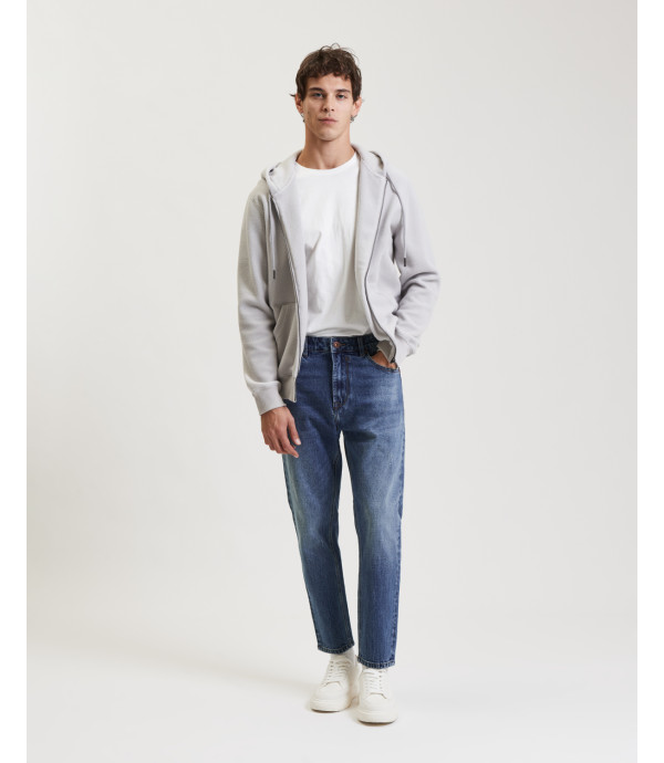 Jeans MIKE carrot cropped fit con graffi