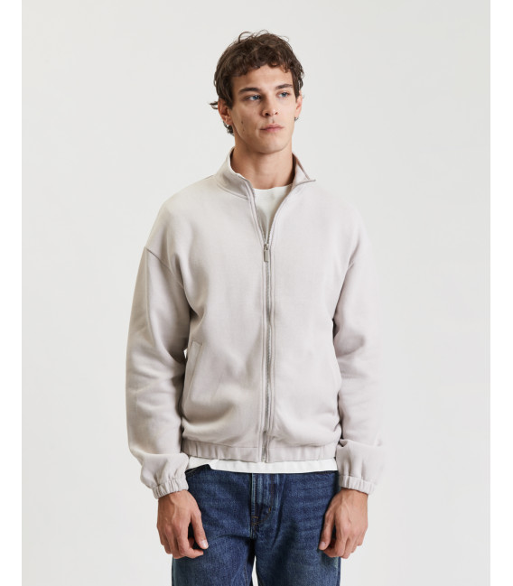 High-neck full-zip sweatshirt