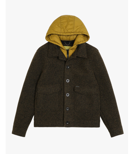 Jacket with detachable vest and hood