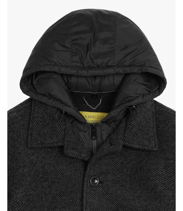 Jacket with detachable vest and hood