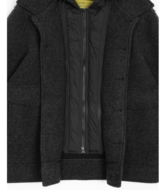 Jacket with detachable vest and hood
