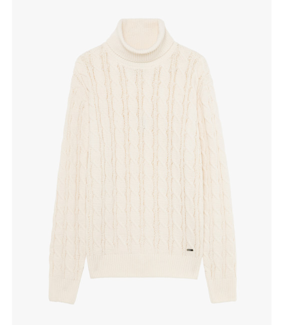 Chenille turtleneck sweater