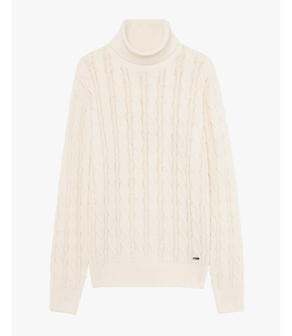 Chenille turtleneck sweater