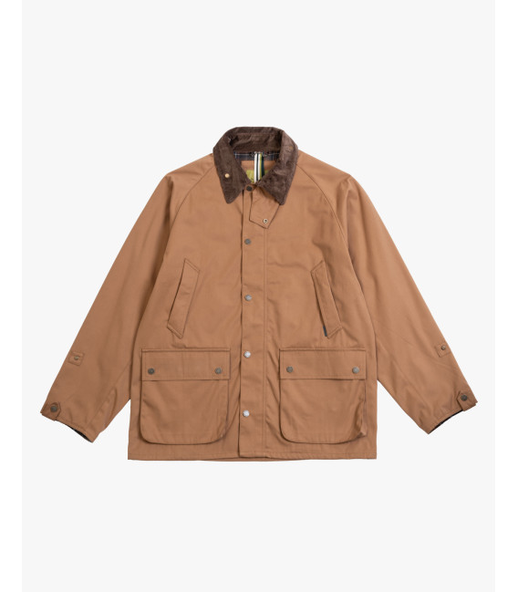 Field jacket with corduroy collar