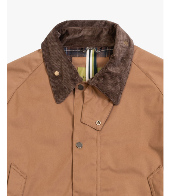 Field jacket with corduroy collar