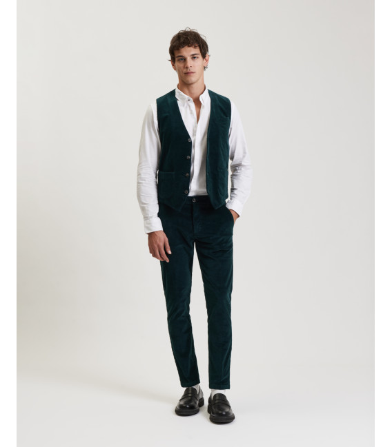 Cord slim fit trousers