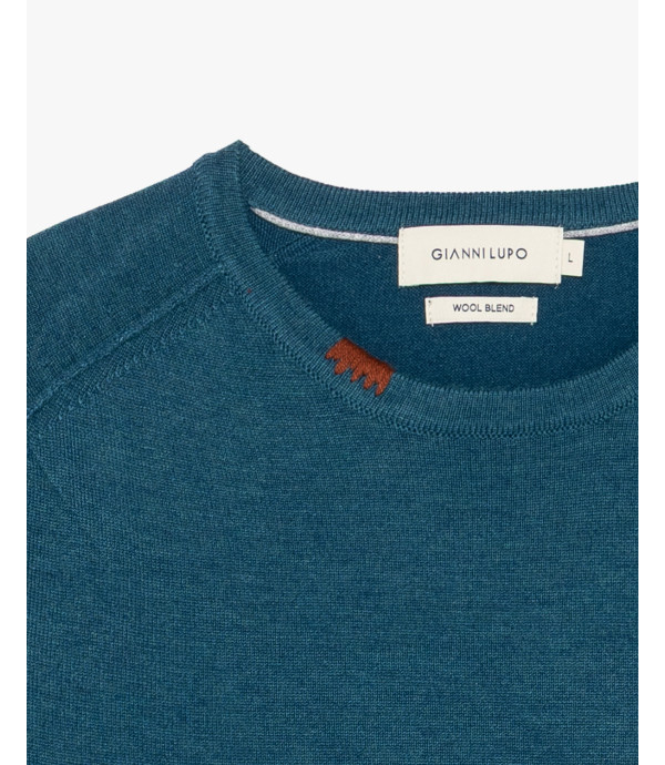 Maglione girocollo in misto lana