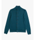 Knitted cardigan with funnel neck