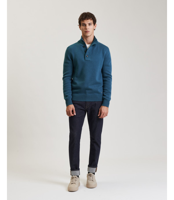 Sweater with quarter-zip neck