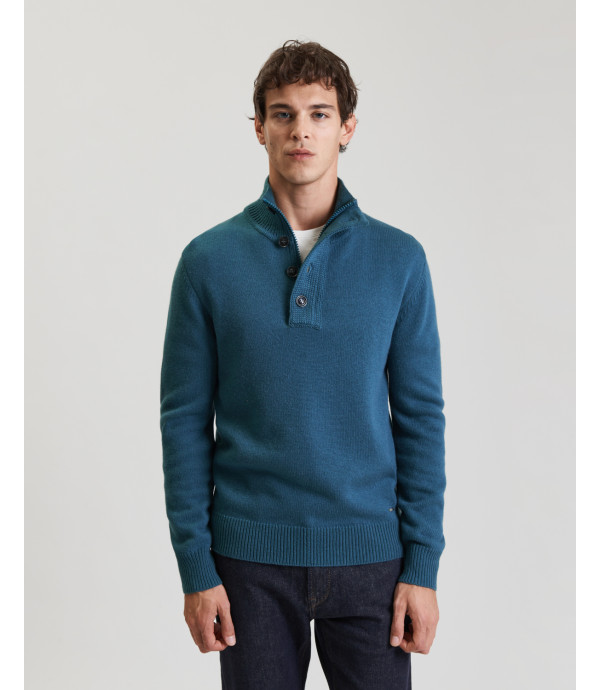 Sweater with quarter-zip neck