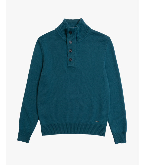 Sweater with quarter-zip neck