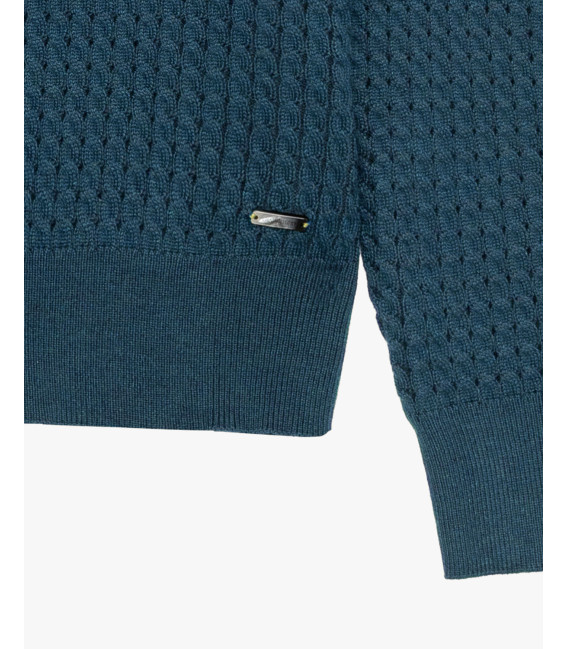 Maglia girocollo a trecce