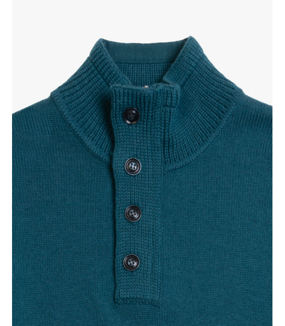 Sweater with quarter-zip neck