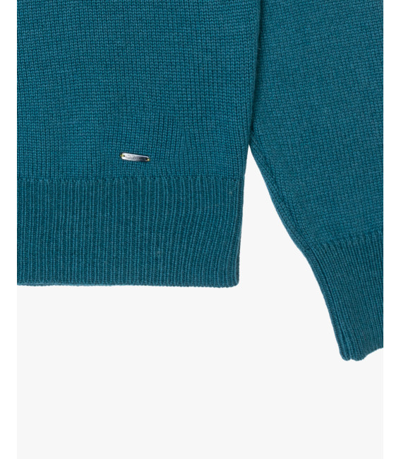 Maglia girocollo raglan boucle
