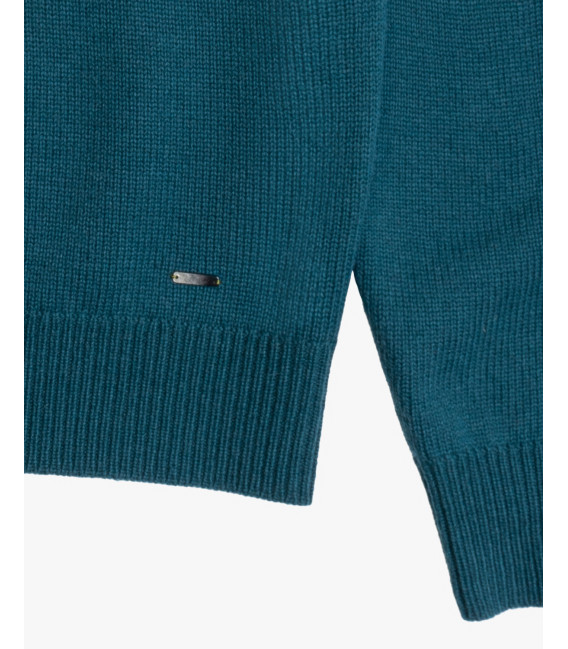 Sweater with quarter-zip neck