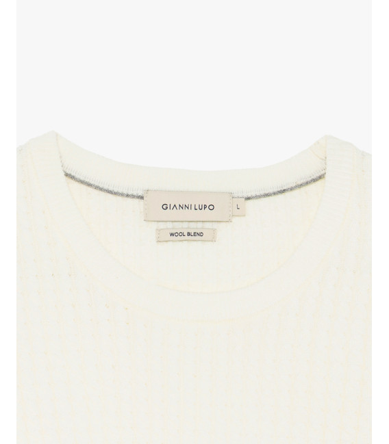 Maglia girocollo a trecce