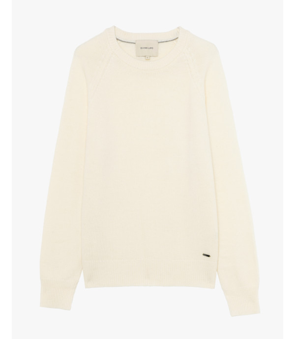 Maglia girocollo raglan boucle