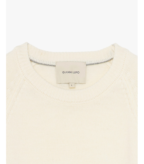 Maglia girocollo raglan boucle