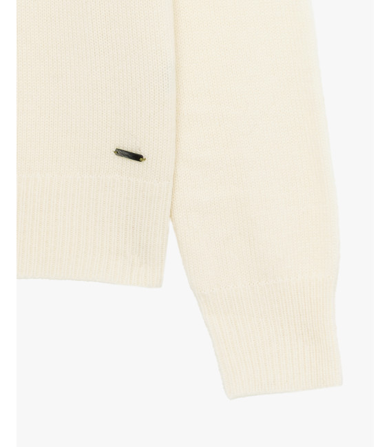 Maglia girocollo raglan boucle