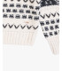 Maglia jacquard girocollo con motivo geometrico in misto lana