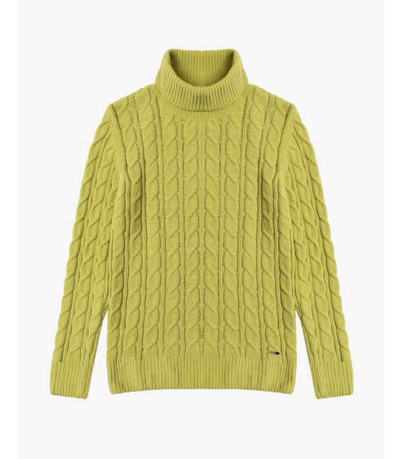 Chenille turtleneck sweater