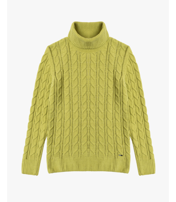 Chenille turtleneck sweater