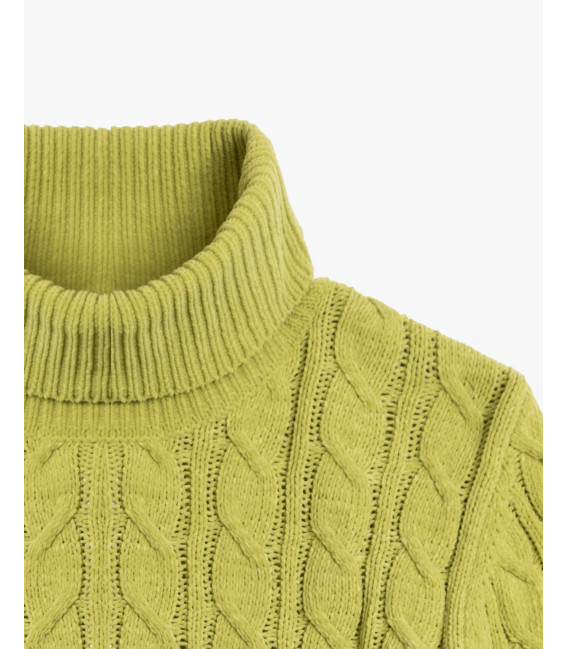 Chenille turtleneck sweater
