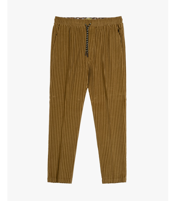 Corduroy drawstring trousers