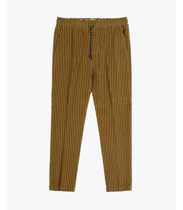 Corduroy drawstring trousers