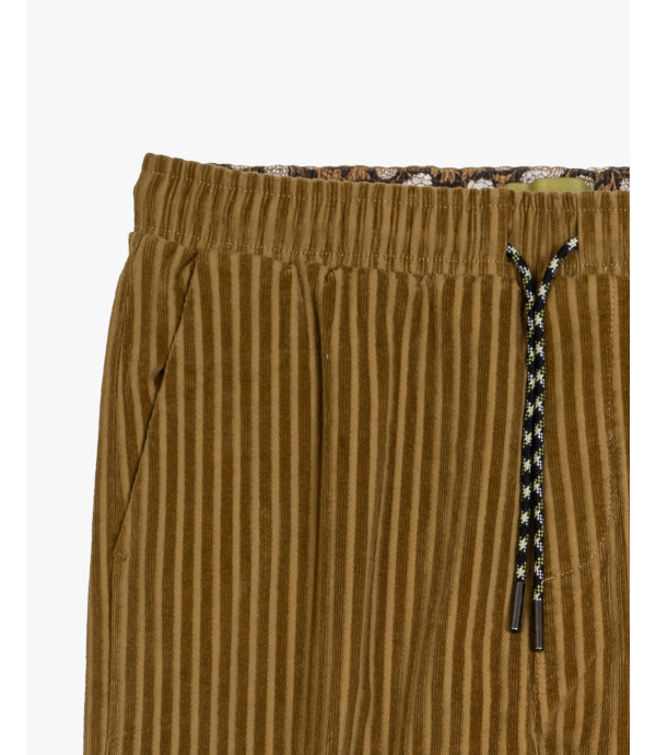 Corduroy drawstring trousers